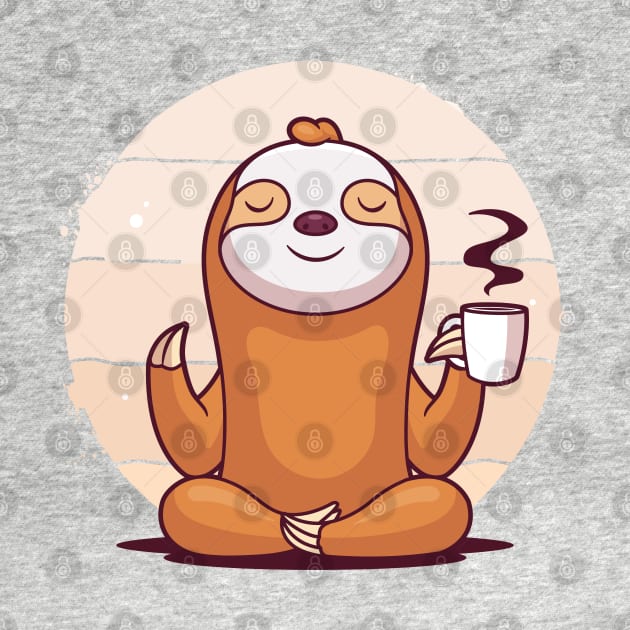 Coffee Yoga Sloth by zoljo